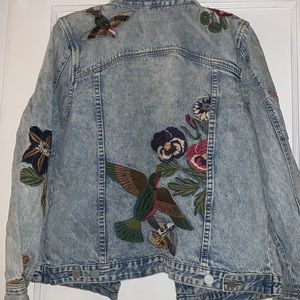 Blank NYC embroidered denim jacket